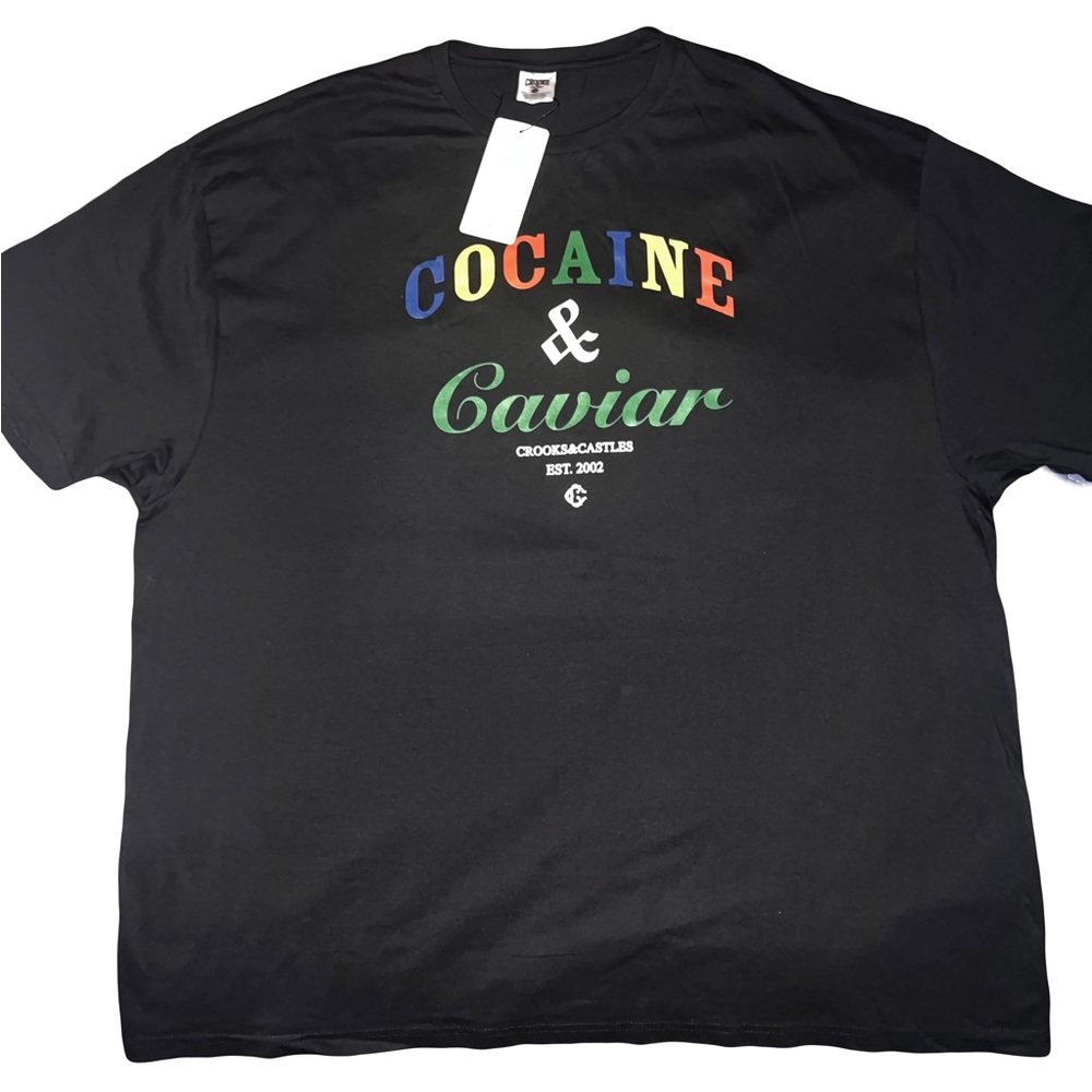 Crooks N Castles Cocaine N Caviar TShirt Black